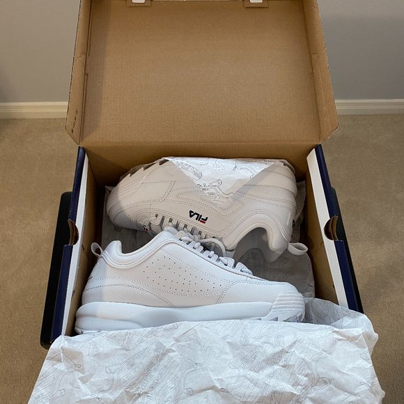 Fila Disruptor 2 Premium Athletic Shoe - White - Picture 3 of 7